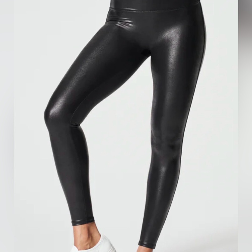 Ribbed Faux Leather Spanx